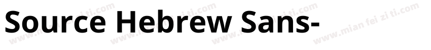 Source Hebrew Sans字体转换